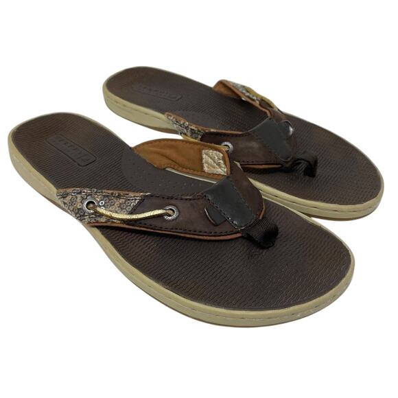 Sperry Seafish Thong Sandals Size 8 - Picture 1 of 10